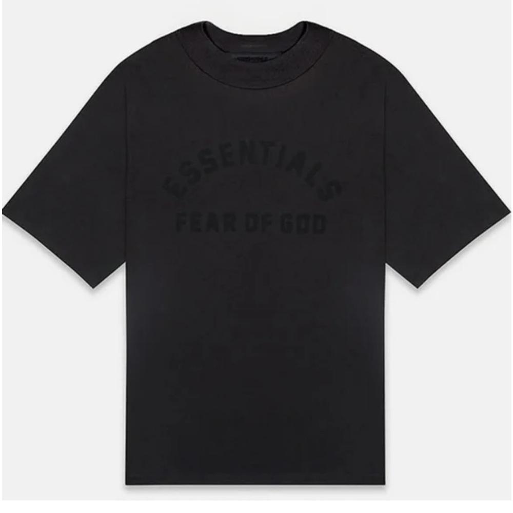 New with Tags Fear of God Essentials Jet Black T-Shirt